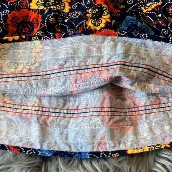 Hanna Andersson fine wale corduroy floral ribbon trim pull on skirt 130cm - Picture 6 of 8